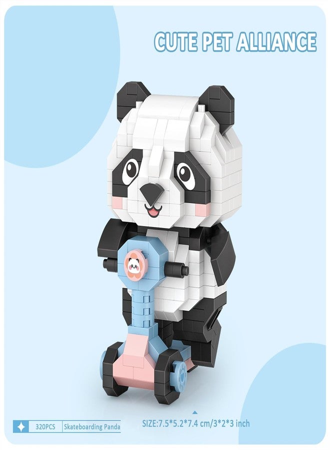 MEIEST 4 PCS Mini Panda Building Blocks Model Set,Cute Panda Collection Particle Construction Building Bricks Toy,Home Decoration - Image 2